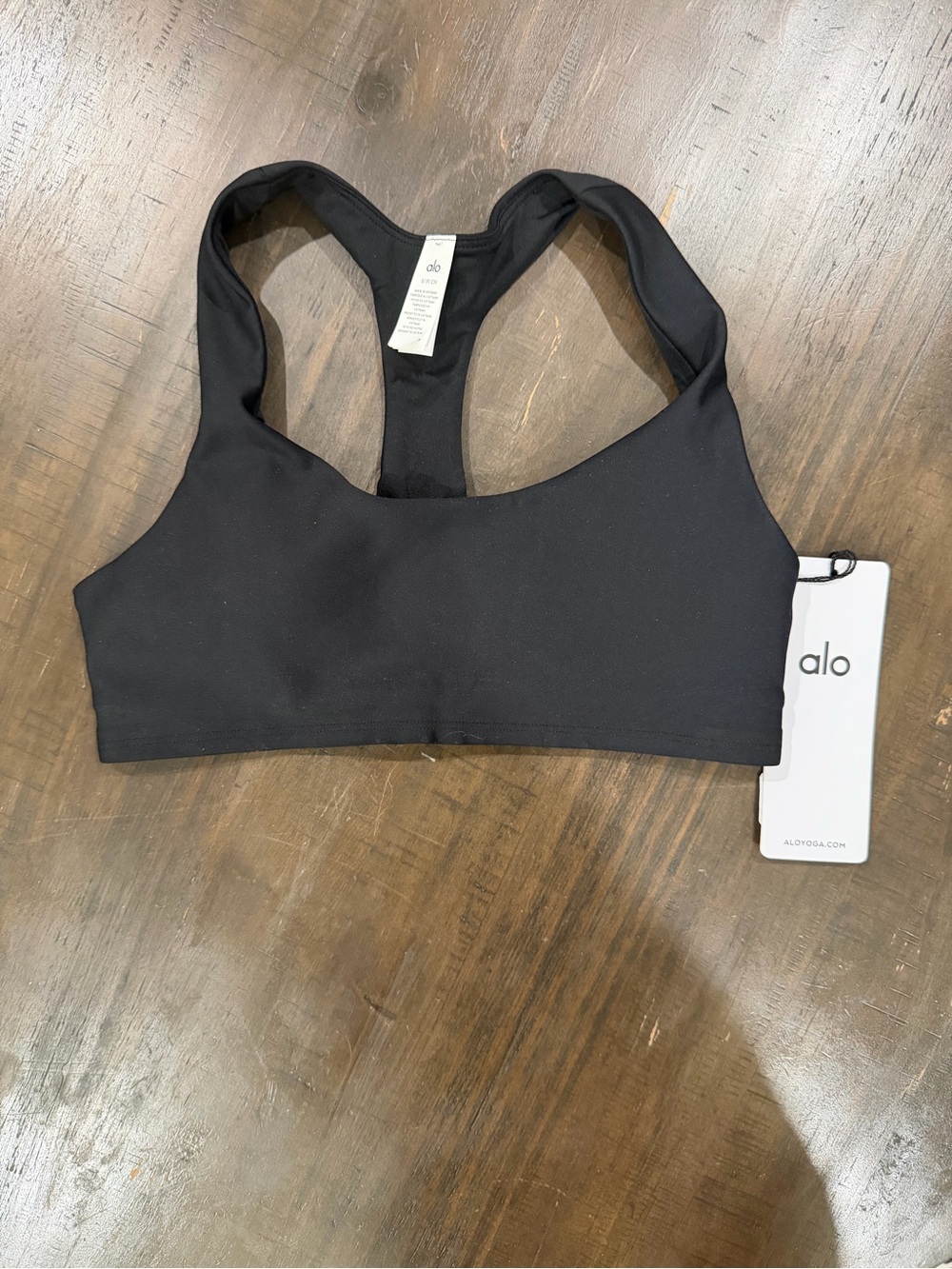 ALO Advance Black Racerback Sports Bra